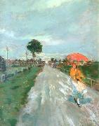 Lajos Deak-ebner On the Road Sweden oil painting artist
